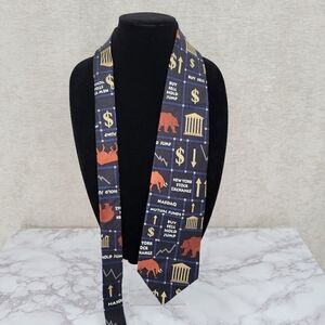 Rm style Vintage Wallstreet Wall St Men's Silk Tie Necktie Kitchy Eclectic Gift